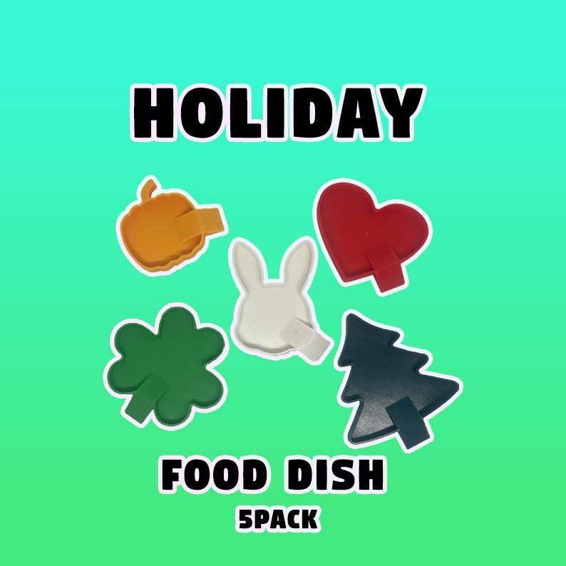 Holiday Isopod Food/Water Bowl | Gecko Calcium Dish | 5 PACK