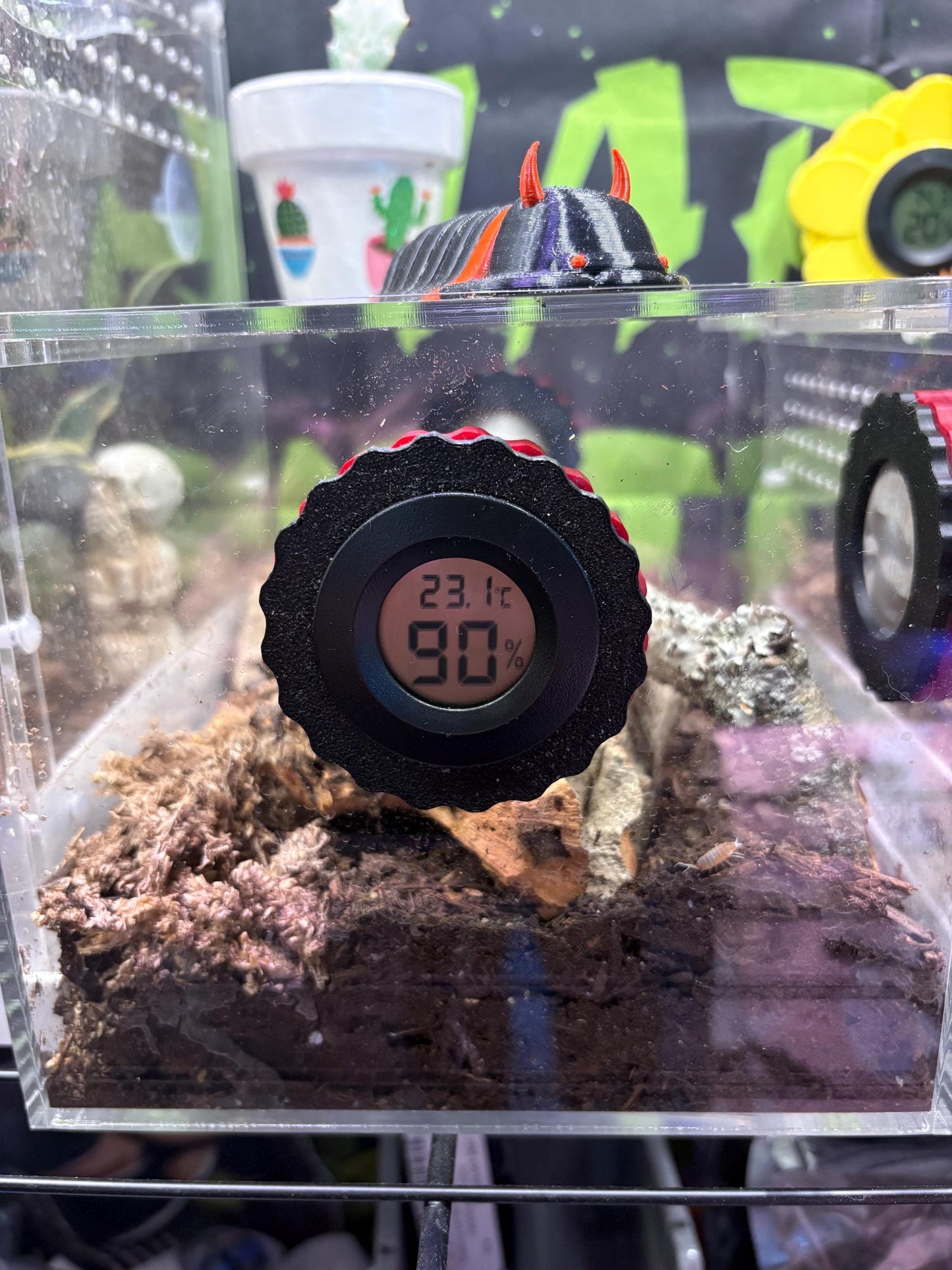 2” Digital Hygrometer - Temperature & Humidity Gauge for Terrariums Isopods Reptiles