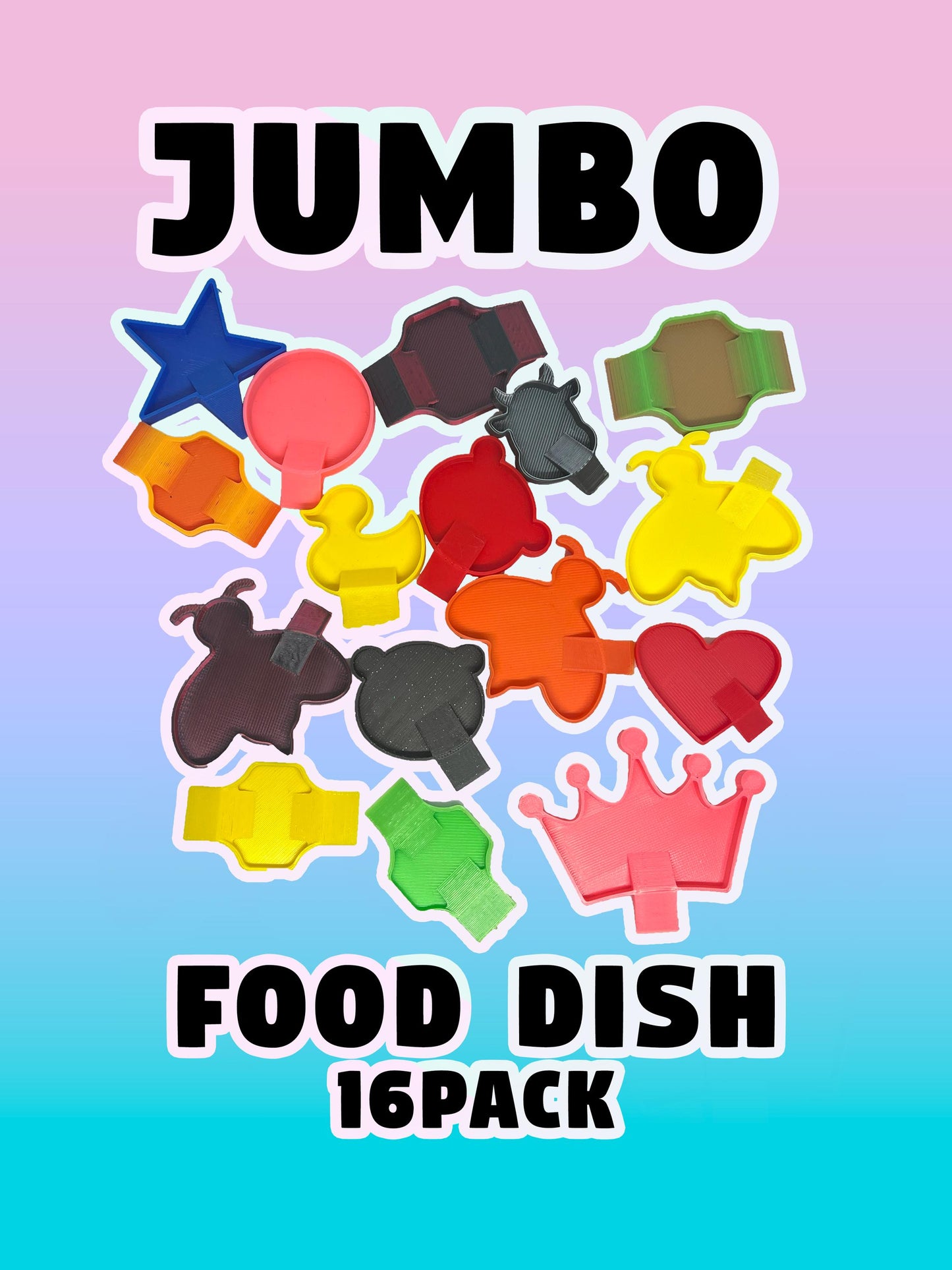 JUMBO Isopod Food/Water Bowl | Gecko Calcium Dish | 16 PACK