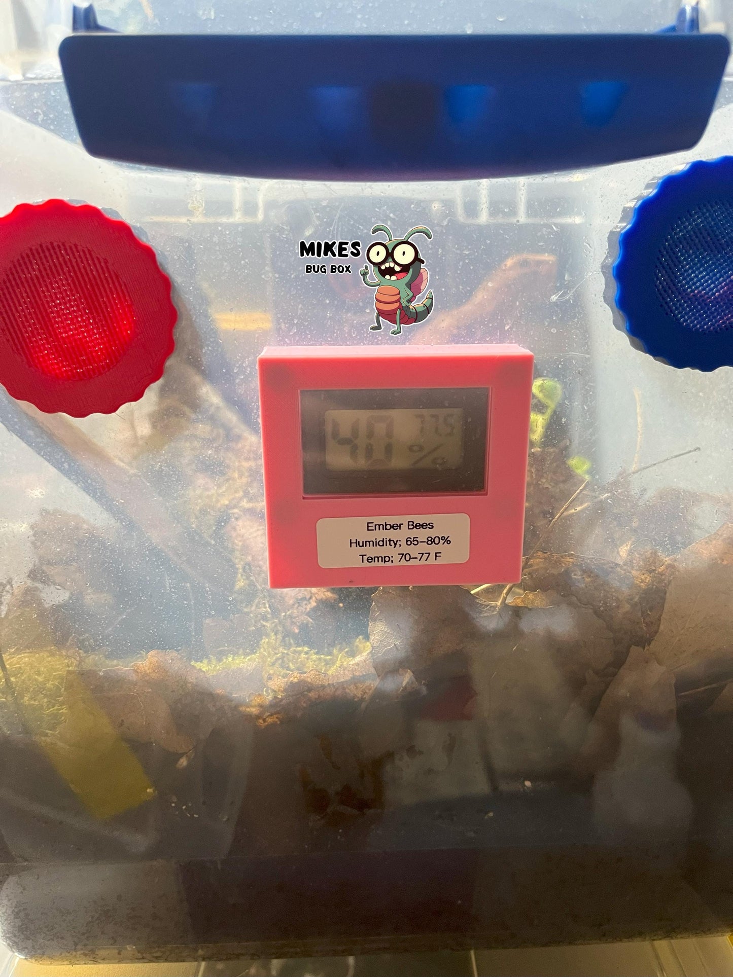 Magnetic Temp & Humidity Gauge Mount – for Isopods, Millipedes, Tarantulas